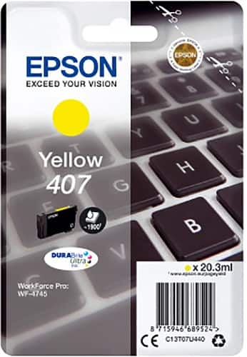 Epson 407 Original Ink Cartridge C13T07U440 Yellow