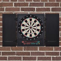 HOMCOM MDF LED Electronic Dartboard w/ 12 Darts