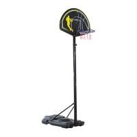 HOMCOM Portable Basketball Stand Net Hoop W/Wheels-Black