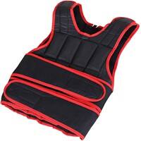 HOMCOM 20kg Metal Sand Weight Adjustable Unisex Trainer Vest Black/Red