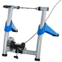 HOMCOM Steel 8-Level Indoor Stationary Bike Trainer Frame Blue