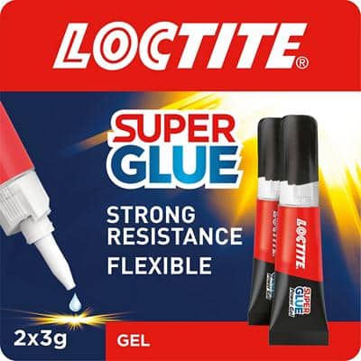 Loctite Super Glue Gel Transparent Clear 3 g Pack of 2 2633679