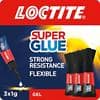 Loctite Super Glue Gel Transparent Clear 1 g Pack of 3 2642101