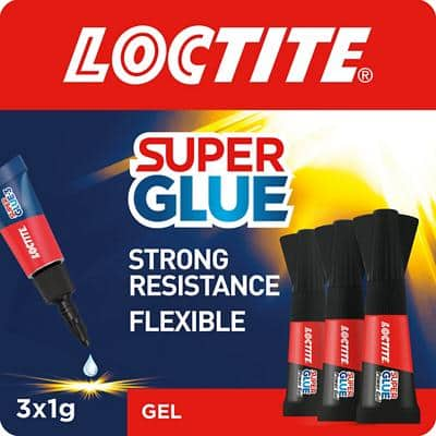 Loctite Super Glue Gel Transparent Clear 1 g Pack of 3 2642101