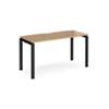 Rectangular Single Desk Oak Wood Straight Legs Black Adapt II 1400 x 600 x 725mm