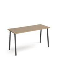 Rectangular A-frame Desk Kendal Oak Wood/Metal Charcoal Sparta 1400 x 600 x 730mm