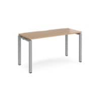Home Office Single Desk Rectangular Beech 4 Feet 1,400 (W) x 600 (D) x 725 (H) mm Wood