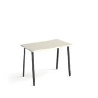 Rectangular A-frame Desk White Wood/Metal A-Frame Legs Charcoal Sparta 1000 x 600 x 730mm