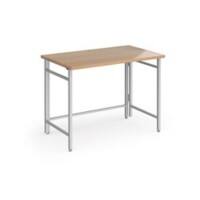 Rectangular Home Workstation Beech Wood Silver Fuji 1000 x 600 x 740mm