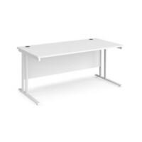 Rectangular Straight Desk White Wood Cantilever Legs White White 25 1600 x 800 x 725mm