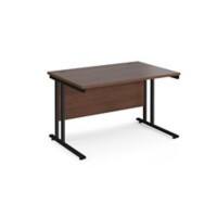 Rectangular Straight Desk Walnut Wood Cantilever Legs Walnut Maestro 25 1200 x 800 x 725mm