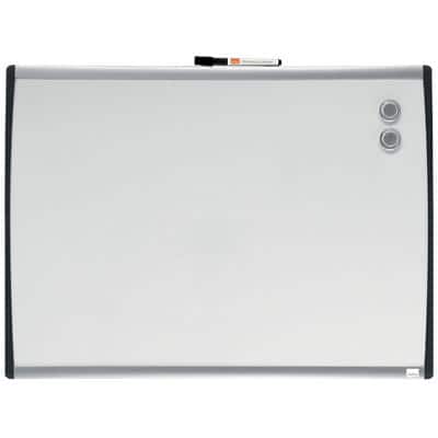 Nobo Small Wall Mountable Magnetic Whiteboard 1903783 Lacquered Steel Arched Frame 585 x 430 mm White