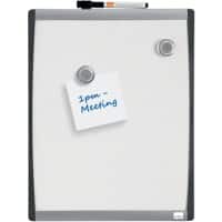 Nobo Small Wall Mountable Magnetic Whiteboard 1903779 Lacquered Steel Arched Frame 280 x 335 mm White