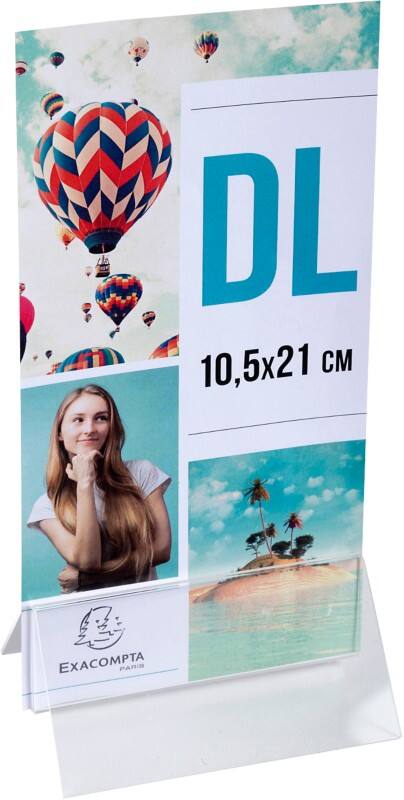 Exacompta Card Holder Size M Crystal Acrylic, (PMMA) Polymethylmethacrylat 10 x 8 x 4 cm Pack of 50