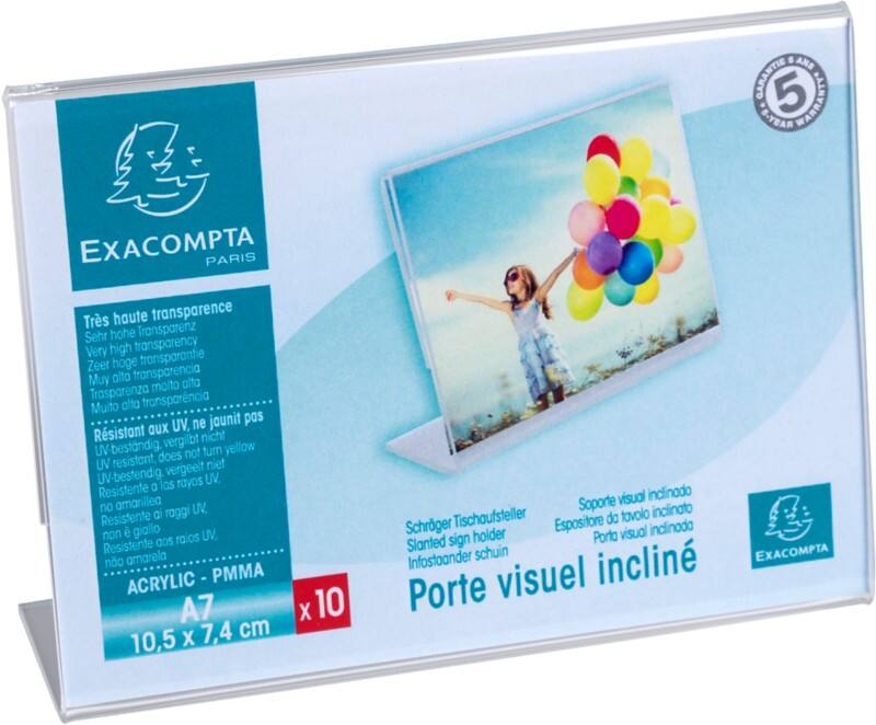 Exacompta Label Holder Crystal 10.5 x 3.2 x 7.4 cm Pack of 10