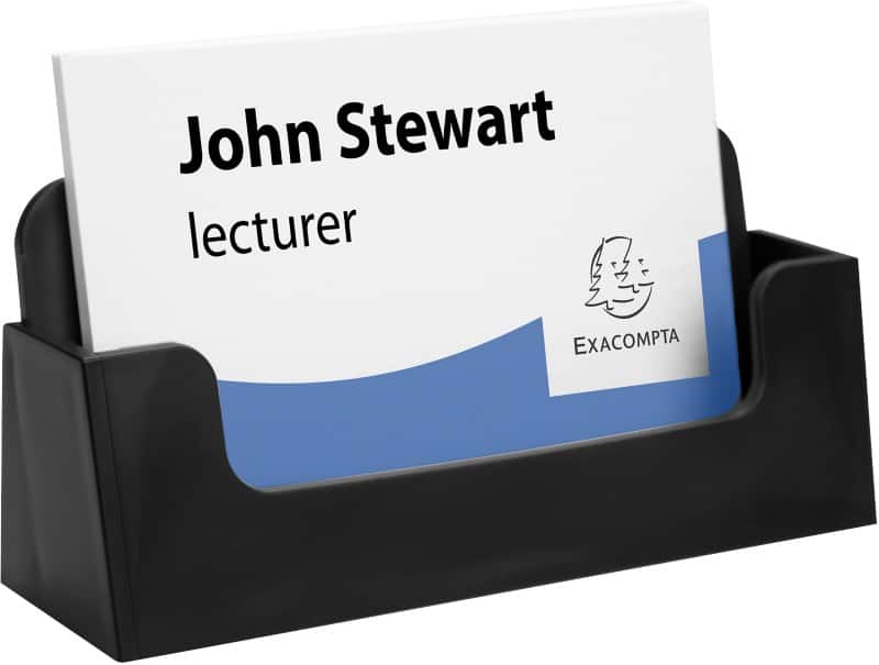 Exacompta Business Card Holder Black 10.2 x 3.4 x 4.7 cm Pack of 16