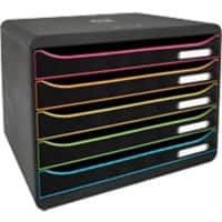 Exacompta Drawer Unit Plastic Black Harlequin