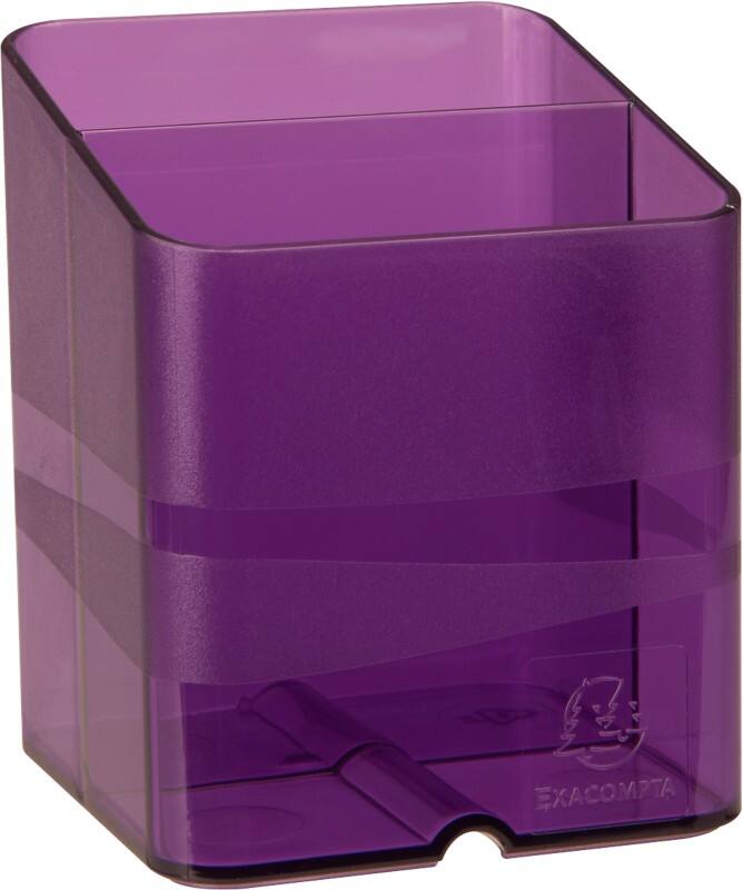 Exacompta Chromaline Pen Box Plastic Purple 7.4 x 7.4 x 9.3 cm