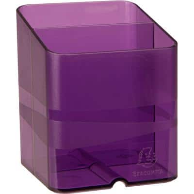 Exacompta Chromaline Pen Box Plastic Purple 7.4 x 7.4 x 9.3 cm