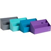 Exacompta Teksto Letter Sorter Assorted 10 x 25 x 14 cm Pack of 4