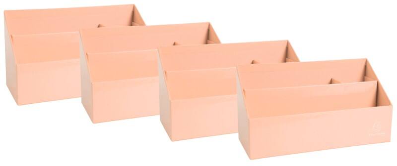 Exacompta Aquarel Letter Holder Coral 10 x 25 x 14 cm 4 Pieces 