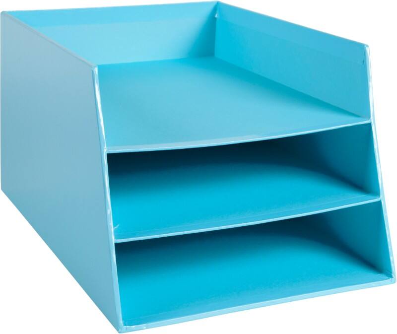 Exacompta Aquarel Letter Tray A4+ Cardboard Pastel Blue