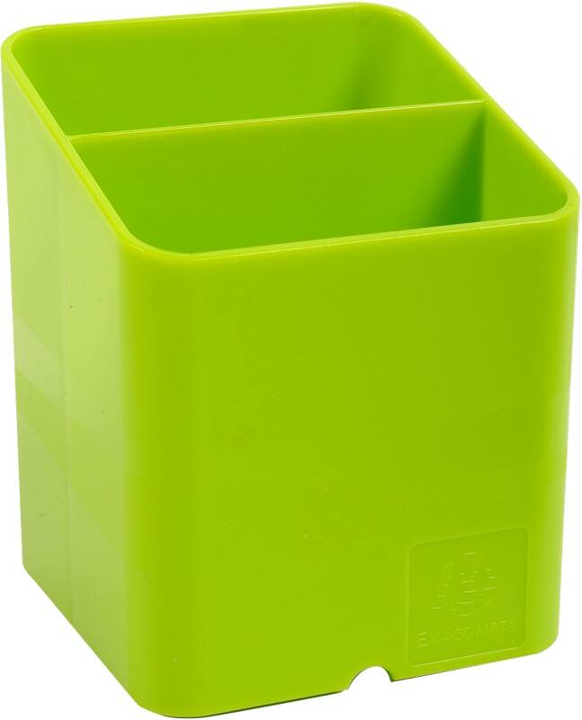 Exacompta Iderama Pen Box Plastic Anise Green 7.4 x 7.6 x 9.3 cm