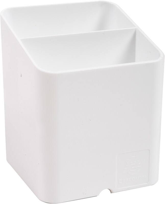 Exacompta Office Pen Box Plastic White 7.4 x 7.6 x 9.3 cm