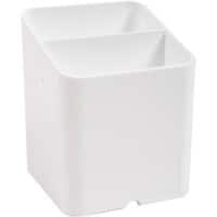 Exacompta Office Pen Box Plastic White 7.4 x 7.6 x 9.3 cm