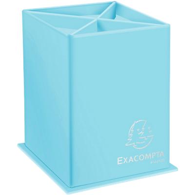 Exacompta Aquarel Pen Holder Cardboard Pastel Blue 8.5 x 8.5 x 11 cm