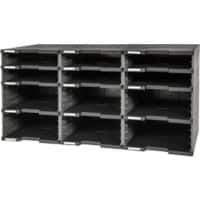 Exacompta ECOBlack Drawer Unit Plastic Dark Grey 86.4 x 35.4 x 42.2 cm