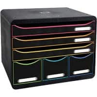 Exacompta Drawer Unit Plastic Black Harlequin