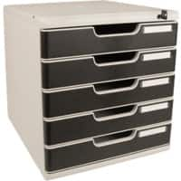 Exacompta Office Drawer Unit Plastic Black 28.8 x 35 x 32 cm