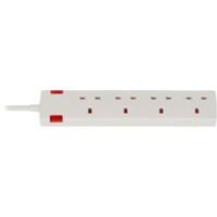 brennenstuhl 4-Way Extension Lead UK with Neon Indicator 10m White