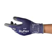 Ansell HyFlex Cut Resistant Non-Disposable Handling Gloves Nitrile Size 7 Dark Blue 12 Pairs