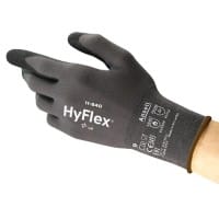 HyFlex Non Disposable Handling Gloves Foam, Nitrile Size 9 Black 12 Pairs