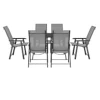 Living and Home Garden Furniture Set Fabric Black LG0541LG0542LG0889