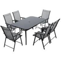 Living and Home Garden Furniture Set Fabric Black LG0541LG0542LG0890