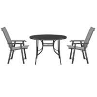 Living and Home Garden Furniture Set Fabric Black LG0541LG0887