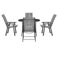 Living and Home Garden Furniture Set Fabric Black LG0542LG0887