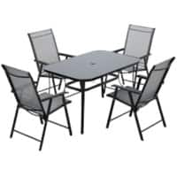 Living and Home Garden Furniture Set Fabric Black LG0542LG0889