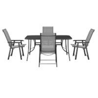 Living and Home Garden Furniture Set Fabric Black LG0542LG0890