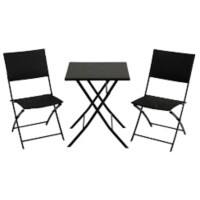 Living and Home Garden Furniture Set Rattan Black LG0780