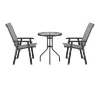 Living and Home Garden Furniture Set Fabric Black LG0785LG0541