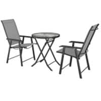 Living and Home Garden Furniture Set Fabric Black LG0787LG0541