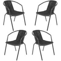 Living and Home Garden Furniture Set Plastic Black LG0787LG0792