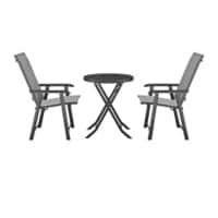 Living and Home Garden Furniture Set Fabric Black LG0788LG0541