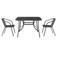 Living and Home Garden Furniture Set Plastic Black LG0791LG0888