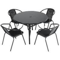 Living and Home Garden Furniture Set Plastic Black LG0792LG0887