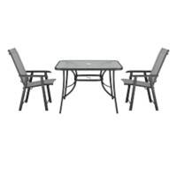 Living and Home Garden Furniture Set Fabric Black LG0817LG0541